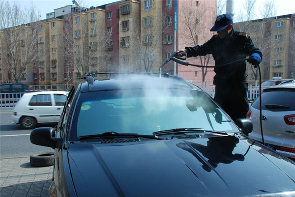 蒸汽洗車機清洗現場 蒸汽洗車機清洗現場